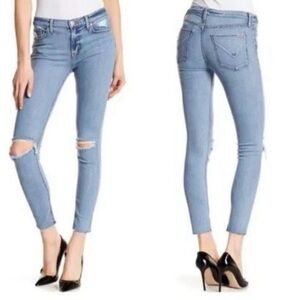 HUDSON Jeans Women’s 25 Hool Nico Mid Rise Ankle Raw Hem Super Skinny